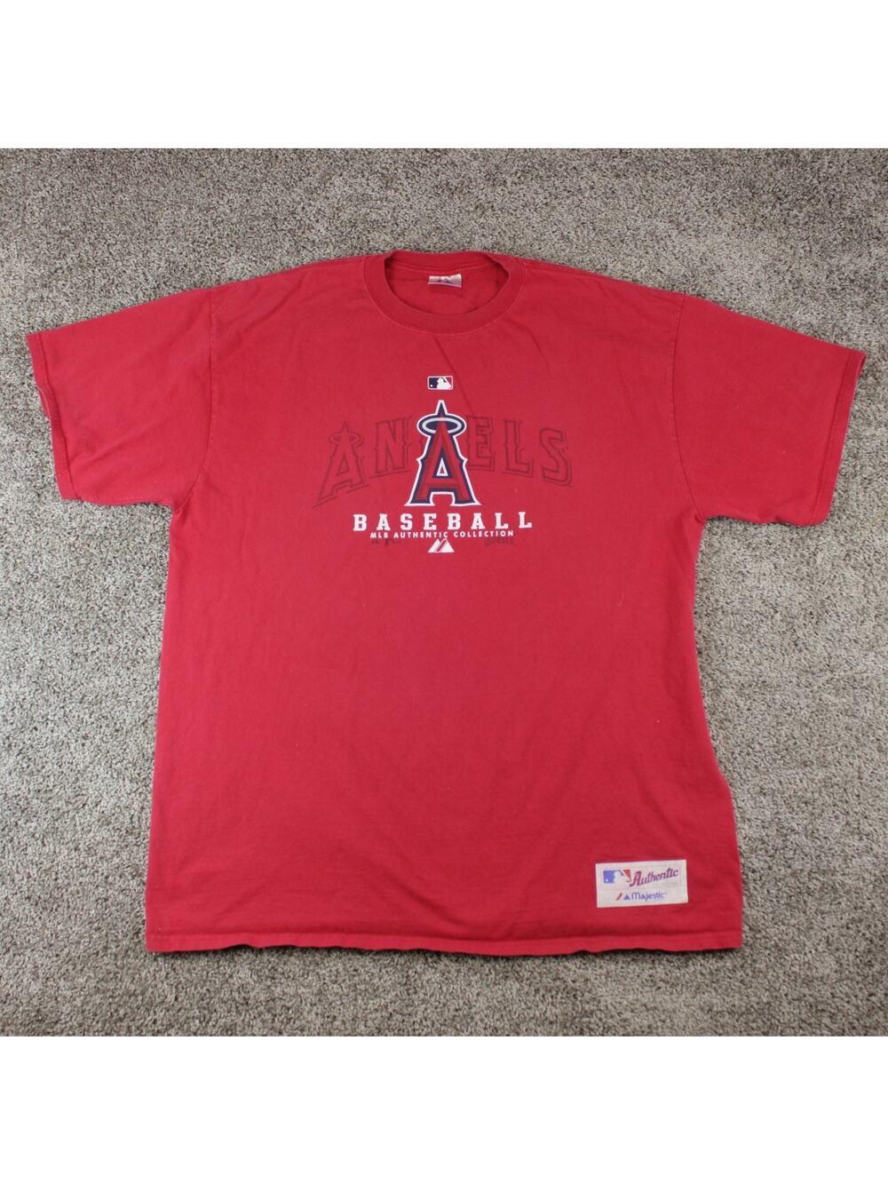 Majestic Los Angeles Angels T Shirt Mens XL Red MLB 2007 Vintage Graphic